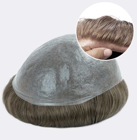 Prótesis capilar Skin fino anudado con mechón frontal